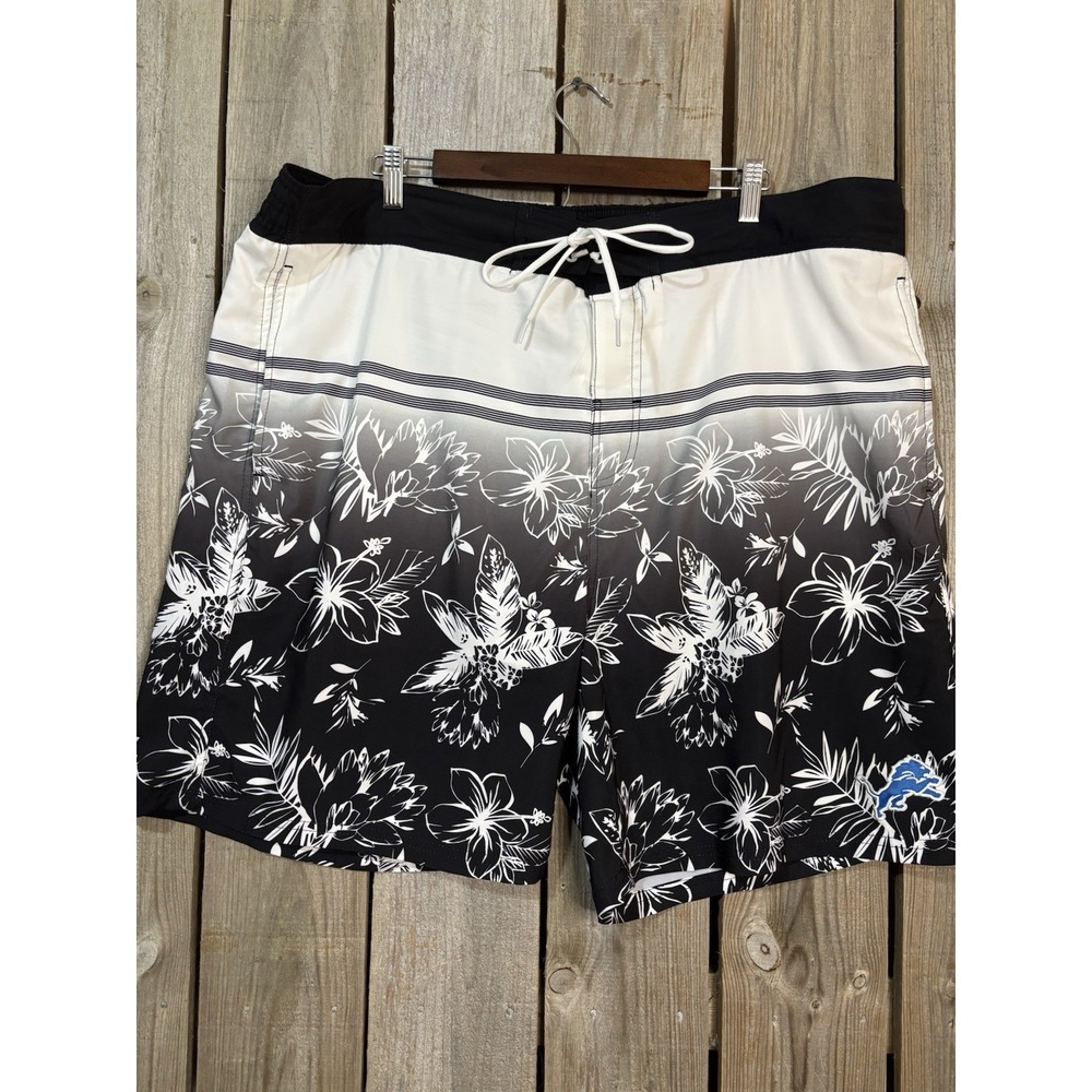 NFL 🏈Apparel Detroit Lions🏈 Football Mens 3XL Floral Board Shorts Swim Trunks‎